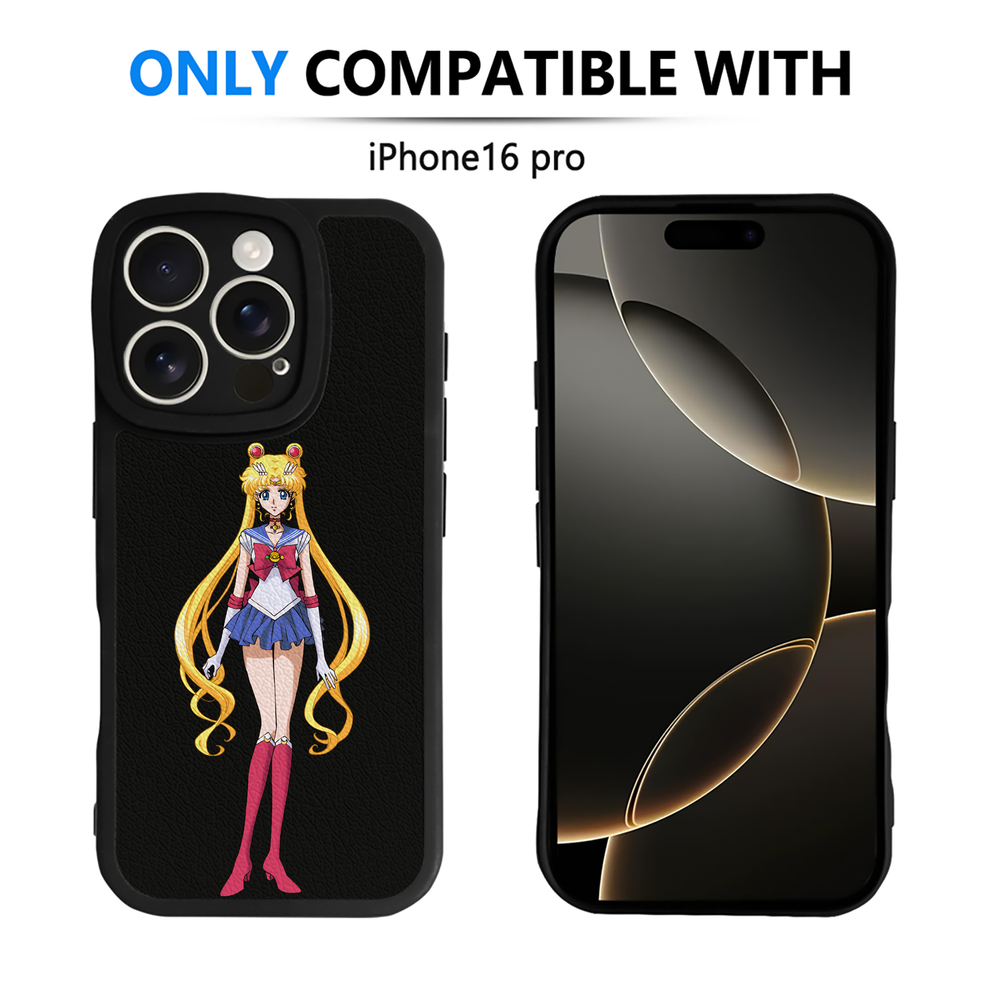 （画像用） 美少女戦士セーラームーン 月野 うさぎ つきの うさぎ Sailor Moon Tsukino Usagi 【iPhone 16シリーズ対応】シリコンスマホケース（レザー調） 材質：シリコン